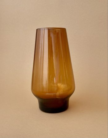 BROWN GLASS VASE