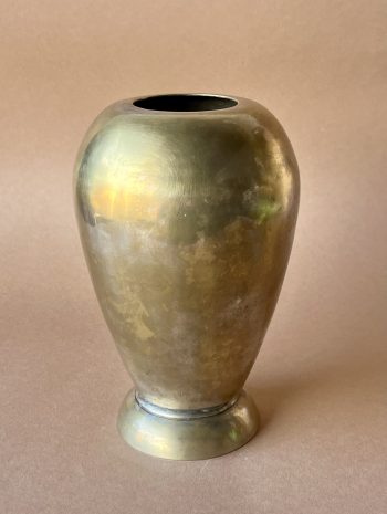 BRASS IN BLOOM – VINTAGE METAL VASE