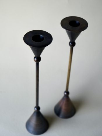 TALL, DARK & HANDSOME – 1980s MEMPHIS STYLE CANDLE HOLDERS